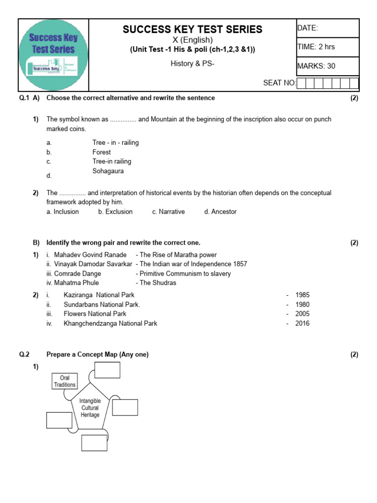 Class 10 E Unit Test-1 His & Poli Q | PDF | Justice | Crime & Violence