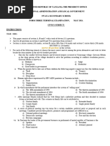 Civics Form Three