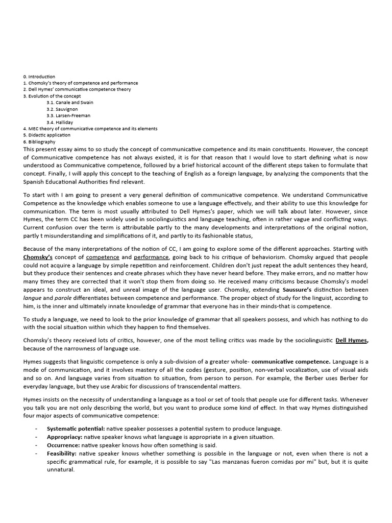 Understanding Communicative Competence | PDF | Linguistics | Semiotics