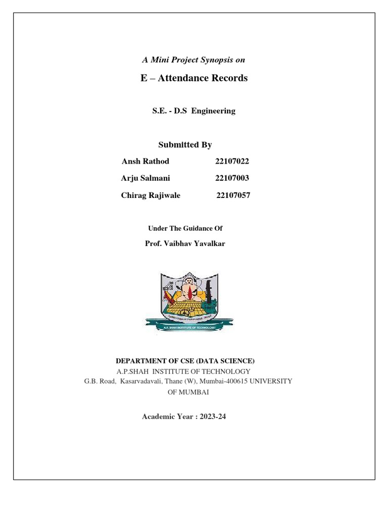 Mini Project Report Final | PDF | Databases | My Sql