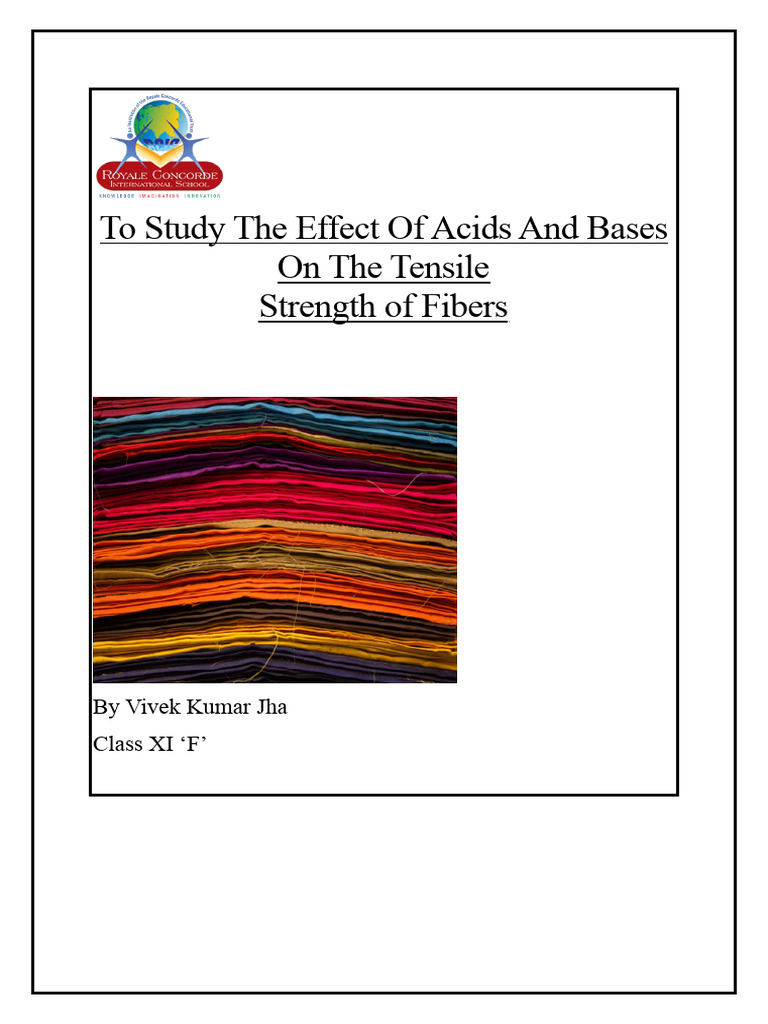 Effects of Acids and Bases on Fiber Strength | PDF | Fibers | Experiment