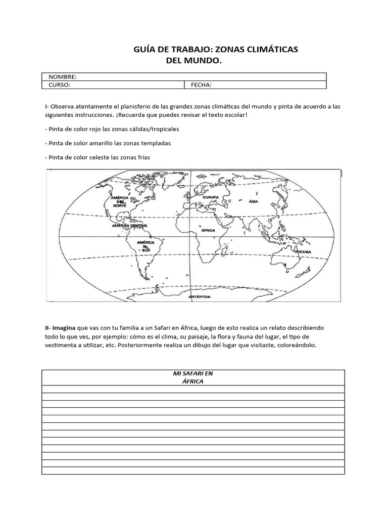 Zonas Climáticas del Mundo: Guía Visual | PDF