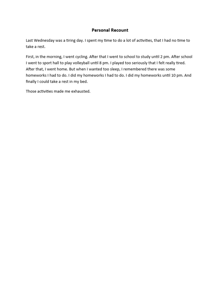 Exhausting Day of Cycling, School, and Sports | PDF | Self-Improvement