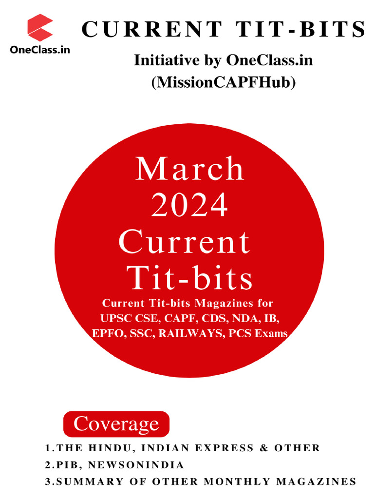 March 2024 Current Tit-Bits by OneClass - in - 34011444 - 2024 - 07 ...