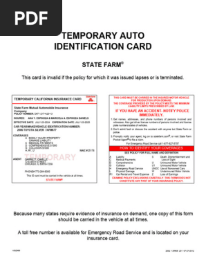 State Farm Insurance Card 1 1