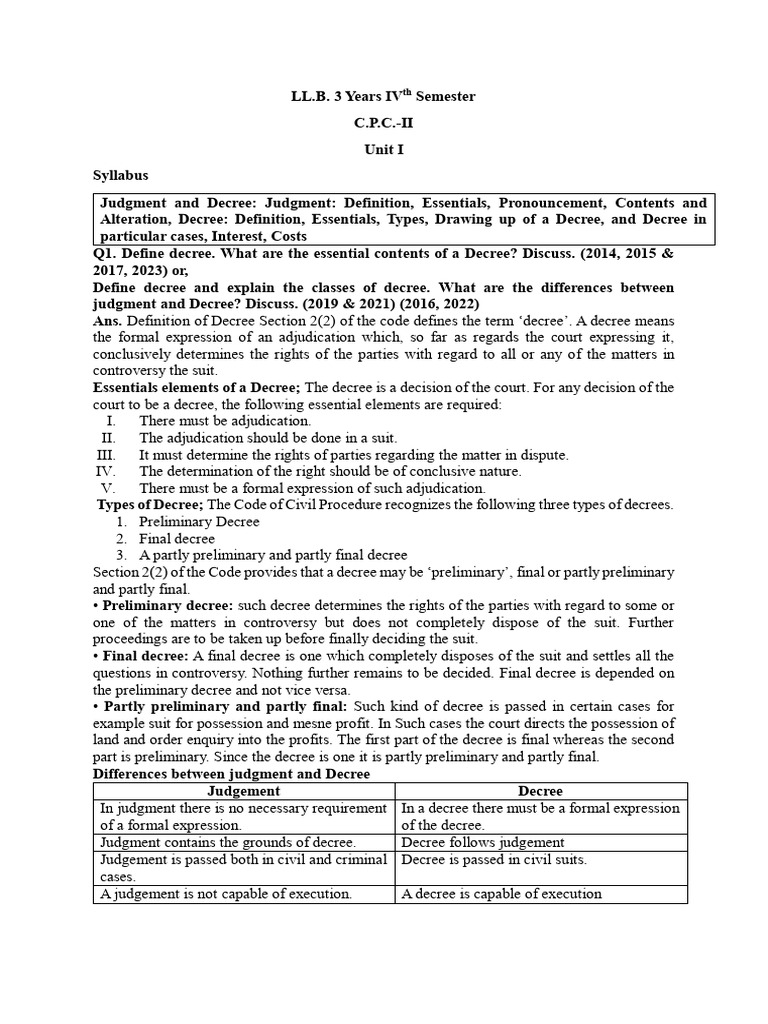 CPC Ii | PDF | Judgment (Law) | Appeal