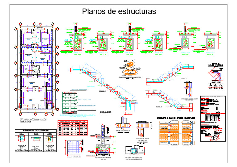 Planos de Estructuras y Cimentación | PDF