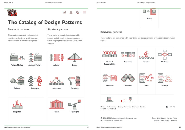 Design Pattern Cheatsheet1 | PDF | Computer Science | Software Development