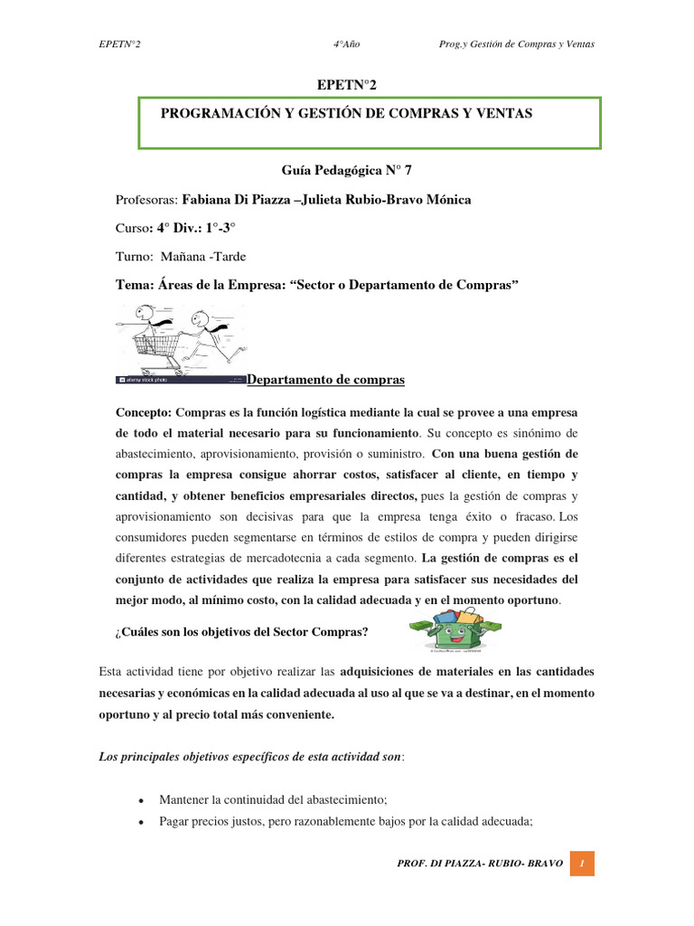 Programacion de Las Compras y Las Ventas | PDF | Calidad (comercial ...