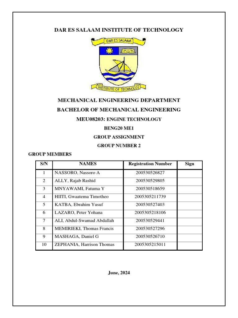 Engine Technology Assignment-1 | PDF | Engines | Energy Technology