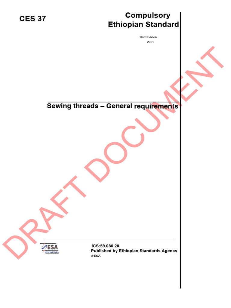 Ethiopian Standard CES 37:2021 | PDF | International Organization For ...