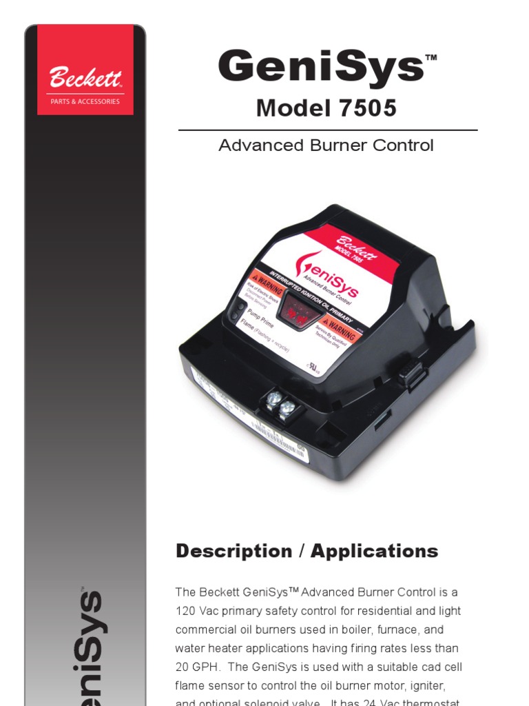 Beckett Genisys 7505 Wiring Diagram