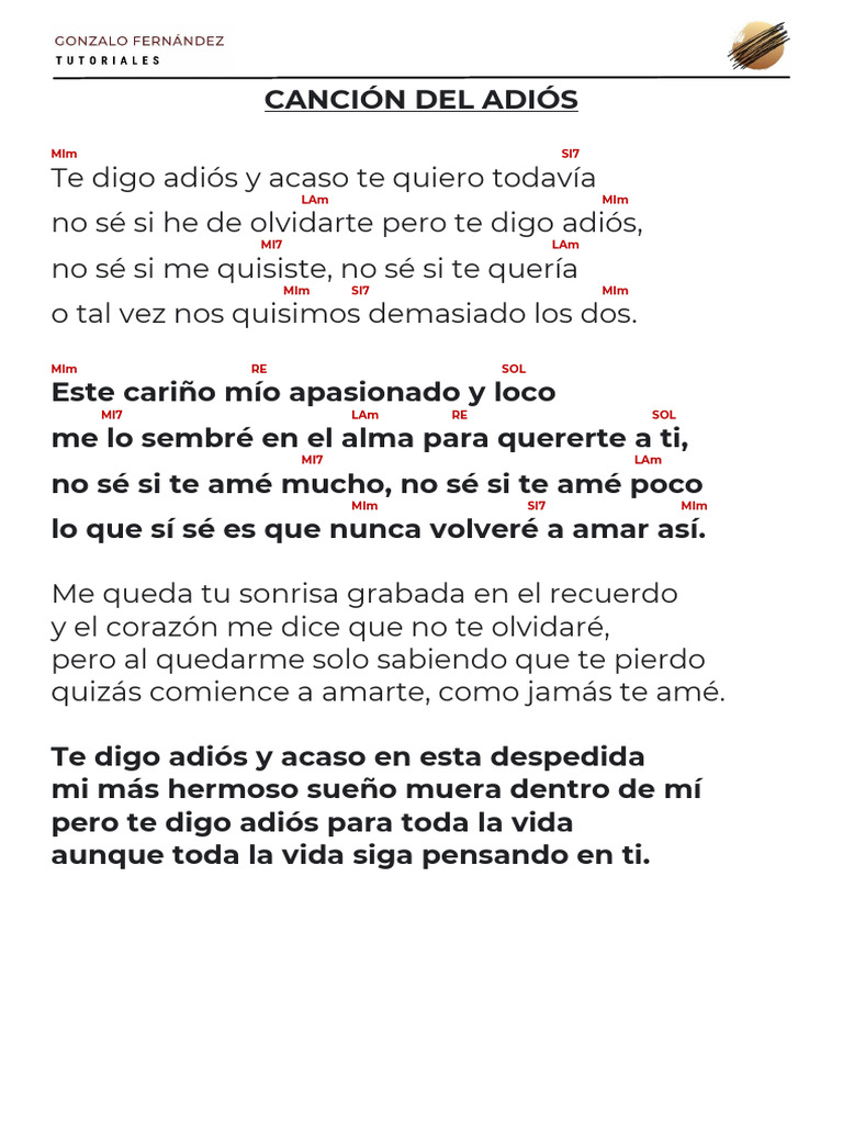 Cancion Del Adios Pdf