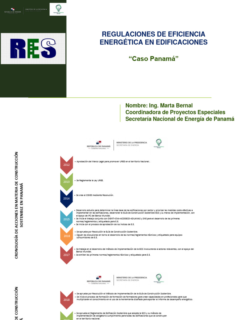 Regulaciones de Eficiencia Energetica en Edificaciones Caso Panama ...