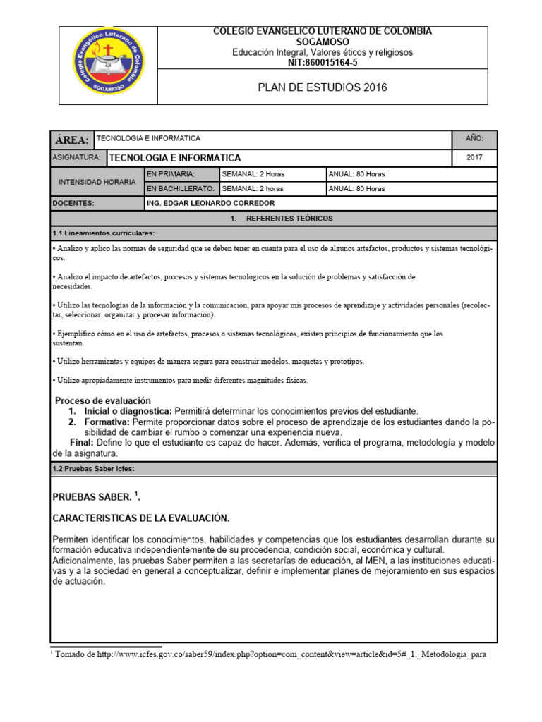 Plan de Area Septimo | PDF | Plan de estudios | Educación primaria