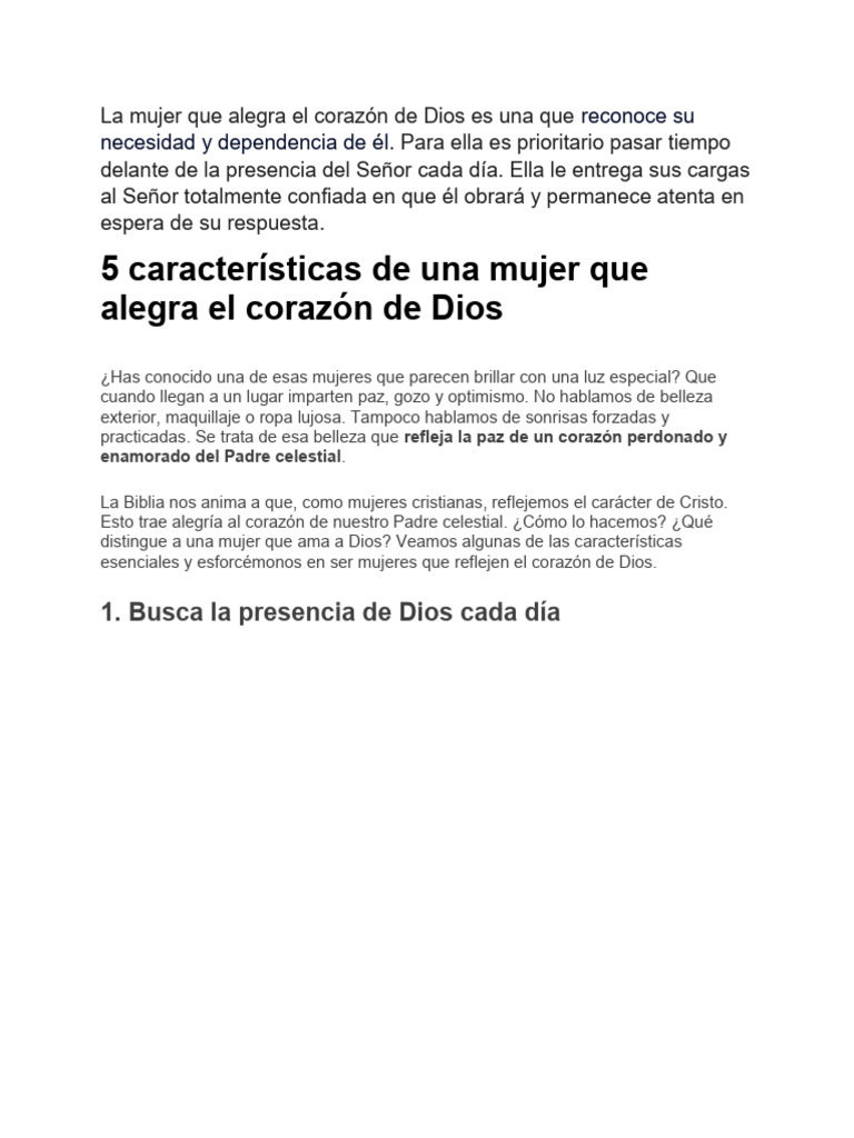 Mujer Que Agrada A Dios | PDF | Fruto Del Espiritu Santo | Teología