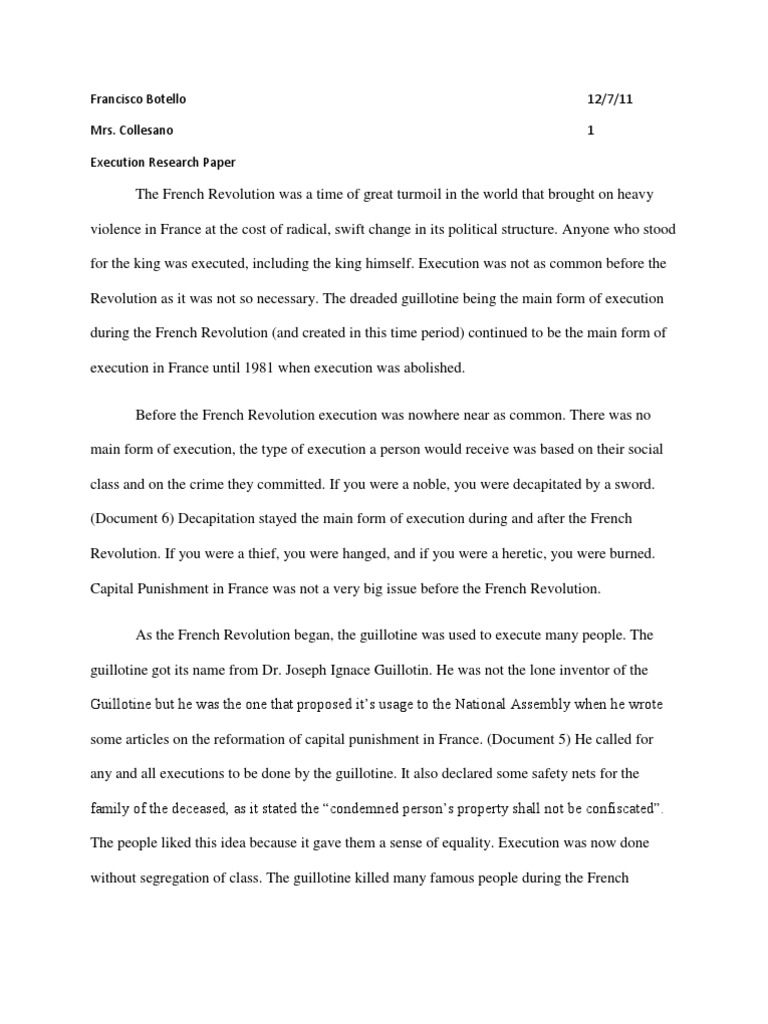 Research paper execution image