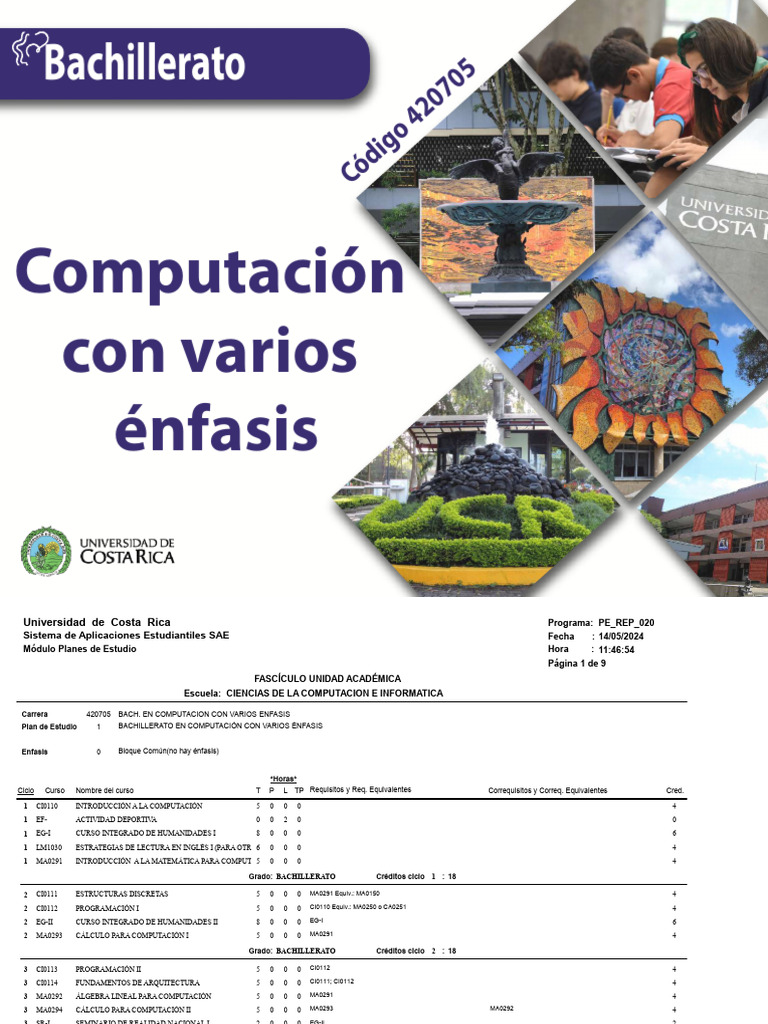 Computacion Con Varios Enfasis - Malla Curricular | PDF | Ciencias de ...