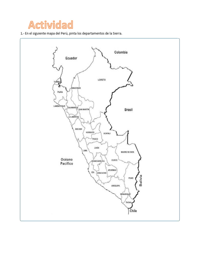 Ficha de La Sierra Peruana Tercer Grado de Primaria | PDF