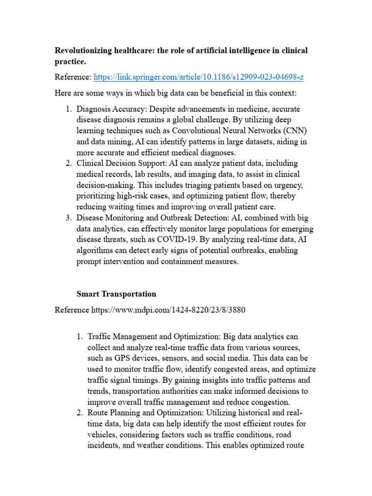 AI's Impact on Healthcare and Beyond | PDF | Internet Of Things | Big Data