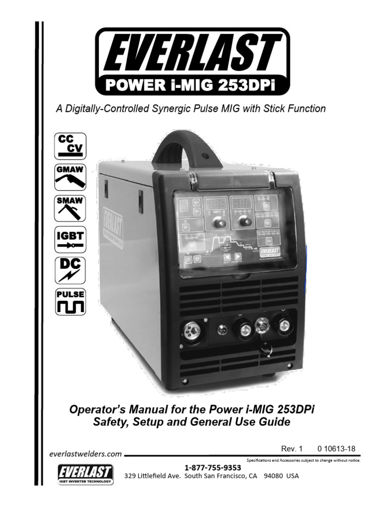 Everlast 253dpi Manual Pdf Welding Construction