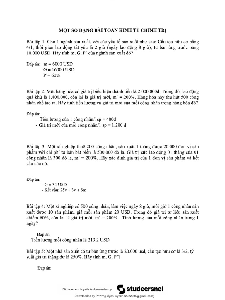 Bài Toán KTCT | PDF