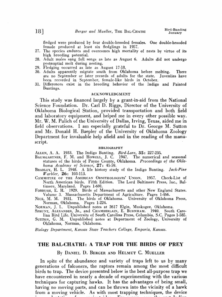Bal-Chatri Traps for Raptors | PDF | Birds | Tetrapods