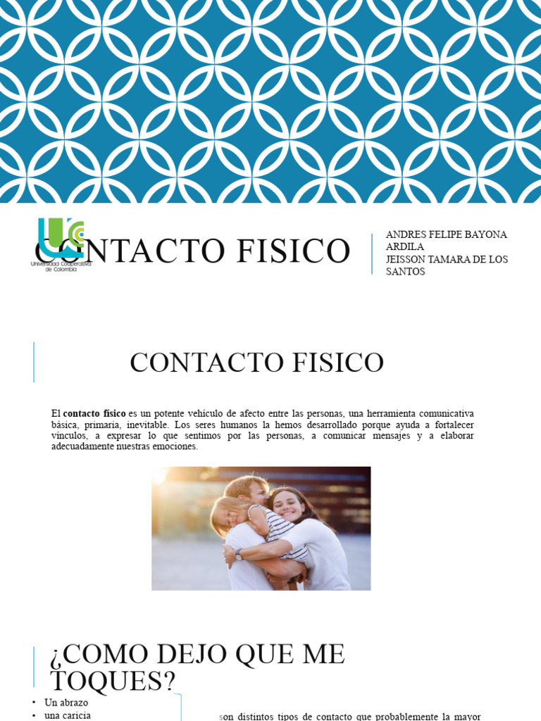 Tipos de Contacto Físico y Visual | PDF | Comunicación no verbal ...