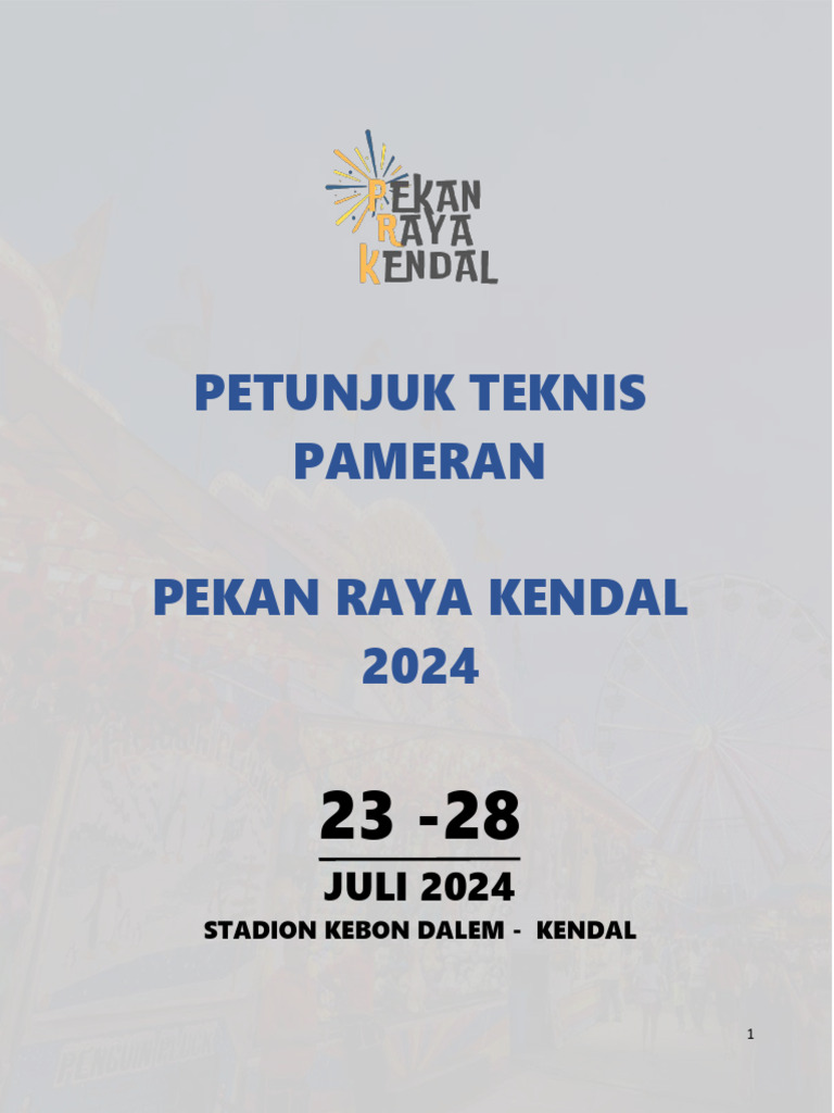 Petunjuk Pameran Pekan Raya Kendal 2024 | PDF | Teknologi & Rekayasa