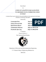 Implementation of Adaptive Equalization Techniques To Minimize Isi in Communication System