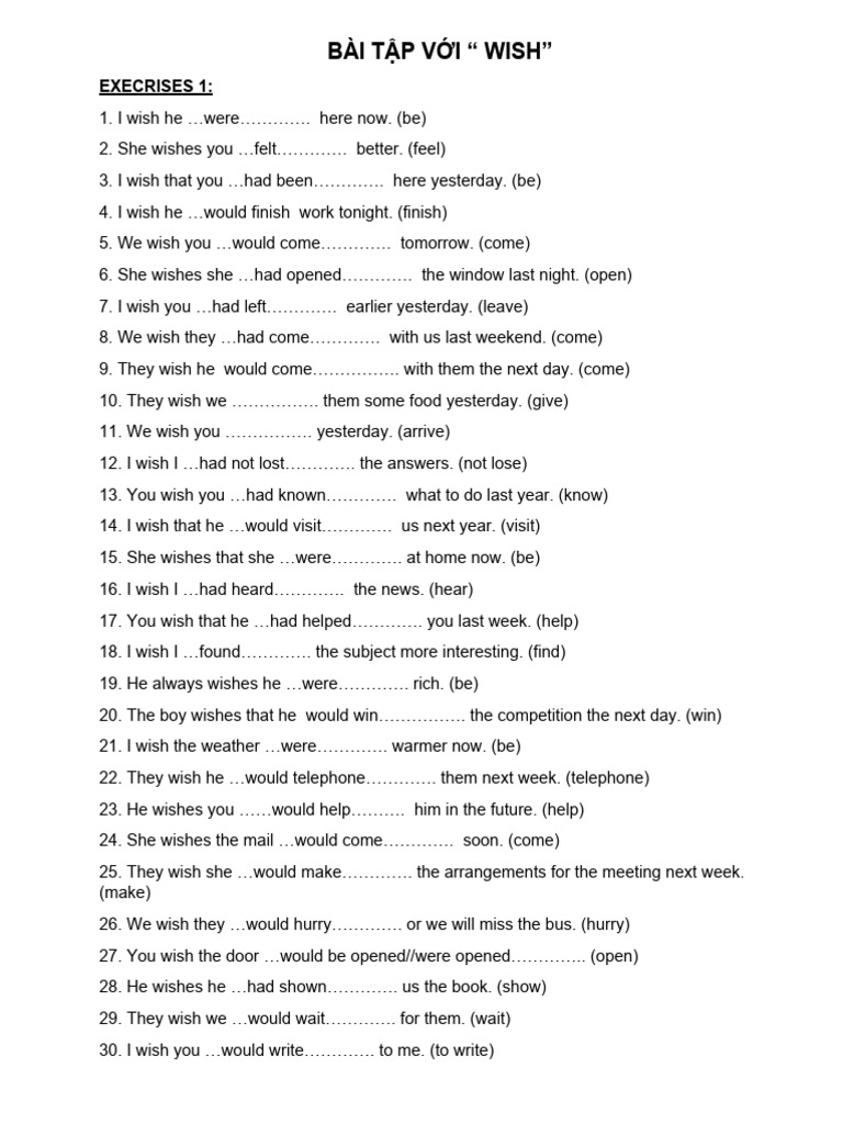 Exercises Using 