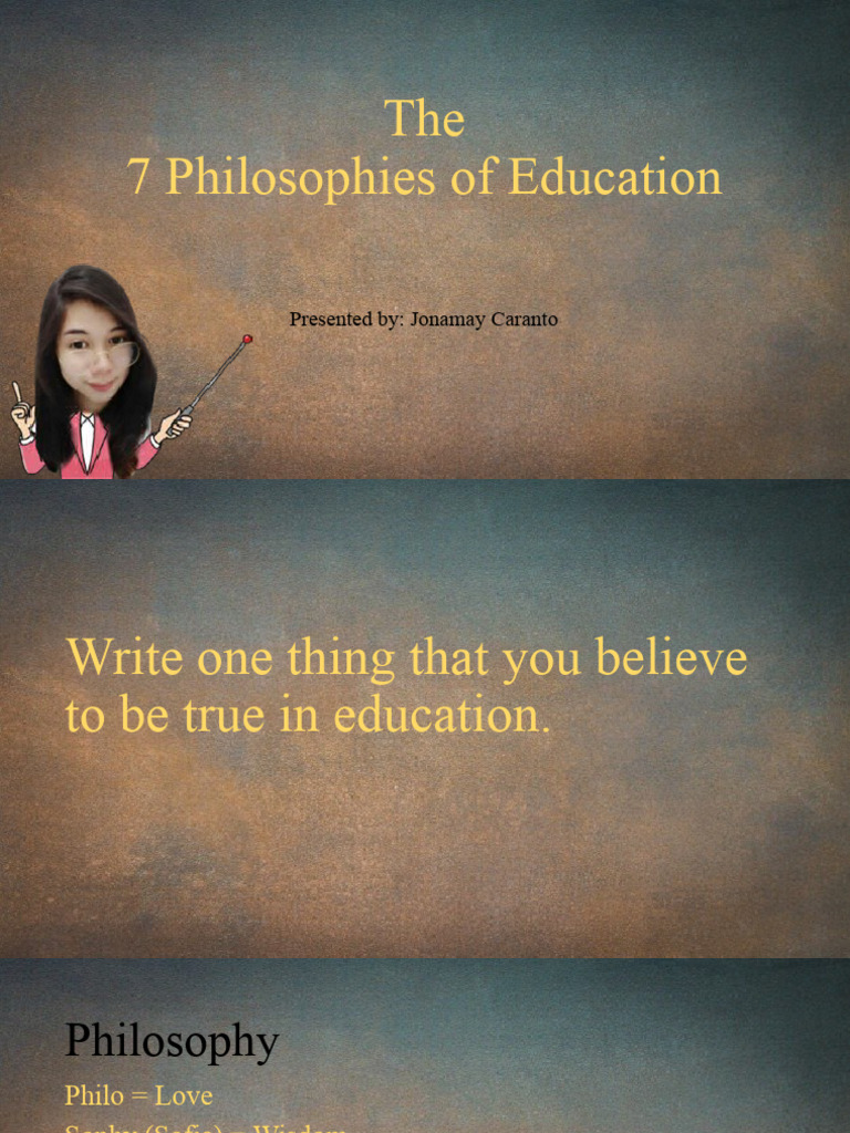 7 Educational Philosophies Explained | PDF | Philosophy Of Education ...