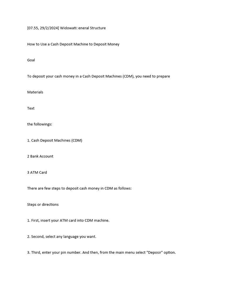 Steps how to do pdf automated teller machine personal