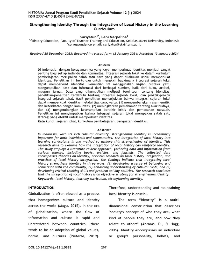 Strengthening Identity Through The Integration of | PDF | Curriculum ...