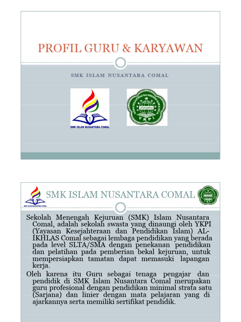Profil Guru & Karyawan | PDF