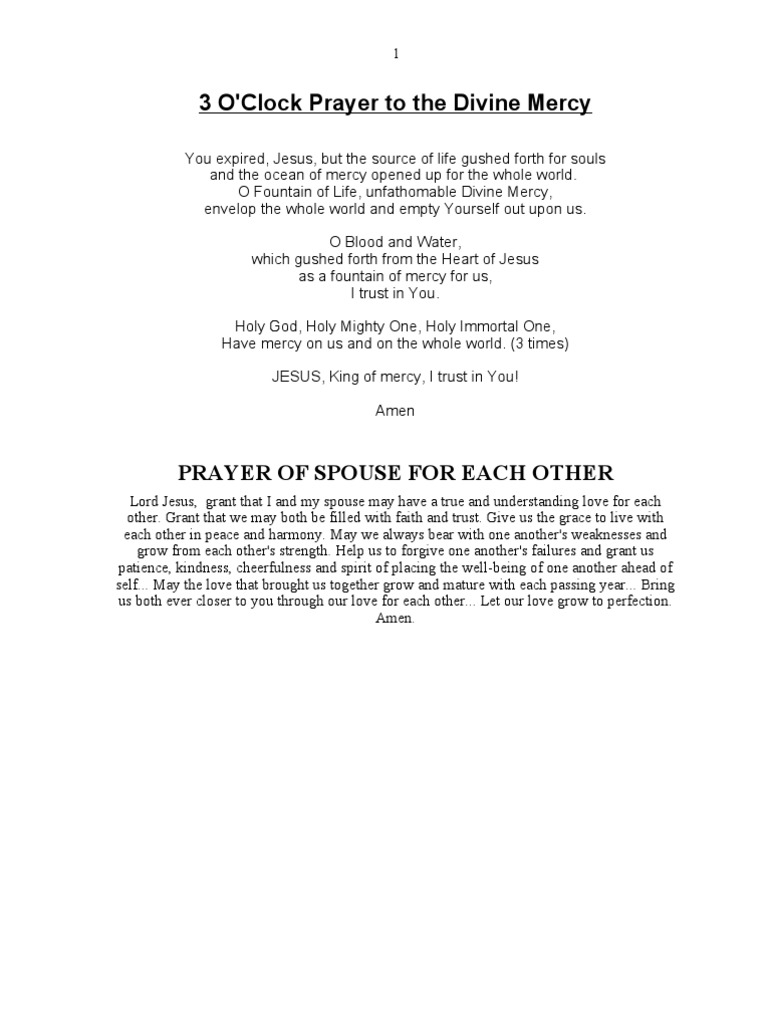 3 O'clock Prayer PDF