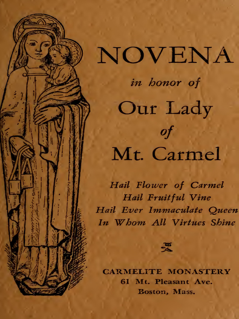 Novena to Our Lady of Mt. Carmel | PDF | Mary, Mother Of Jesus | Lord's ...