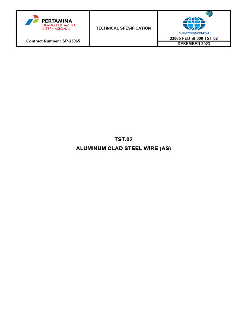 Tst-02 Aluminum Clad Steel Wire (As) - Translate | PDF | Teknologi ...