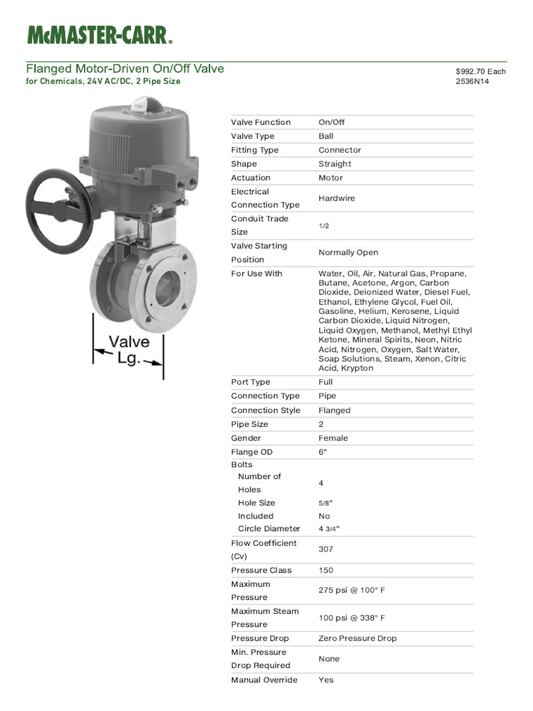 Flanged Motor-Driven On - Off Valve, For .. | PDF | Teaching Methods ...