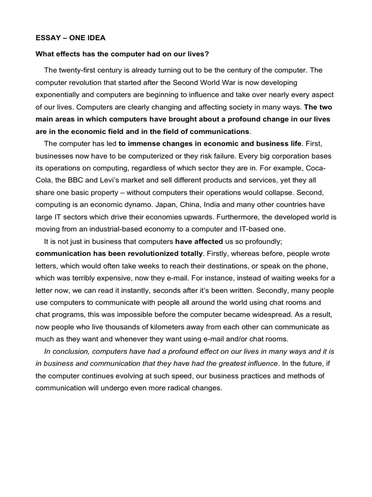 Impact of Computers on Society | PDF | Social Science