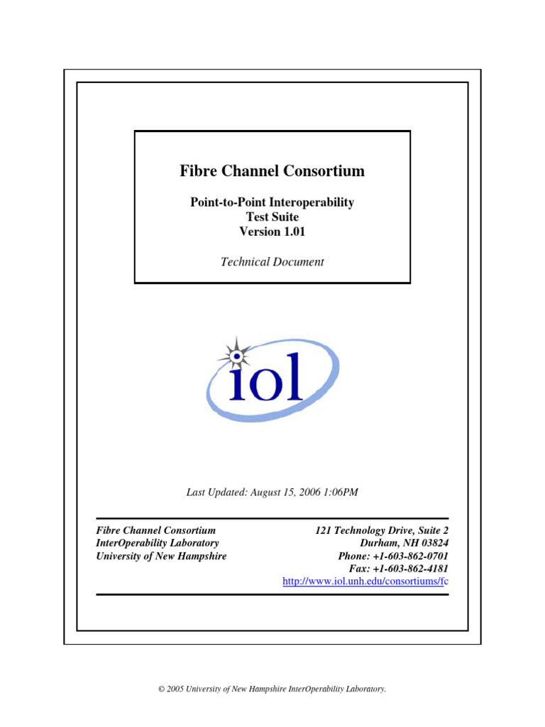 Fibre Channel Point-to-Point Test Suite | PDF | Statistics | Type I And ...
