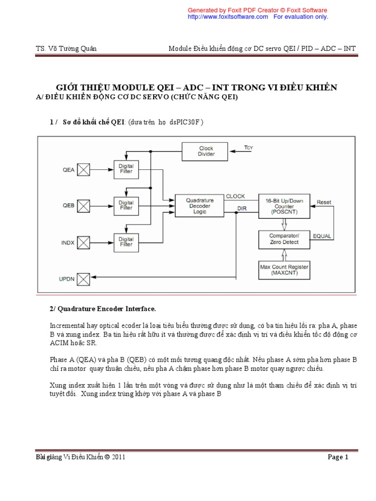 PIC Micro Controller Example - QEI - ADC - InT | PDF