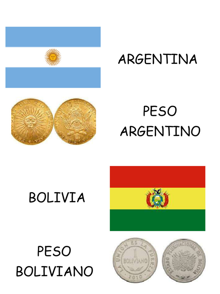 Banderas y Monedas de América del Sur | PDF