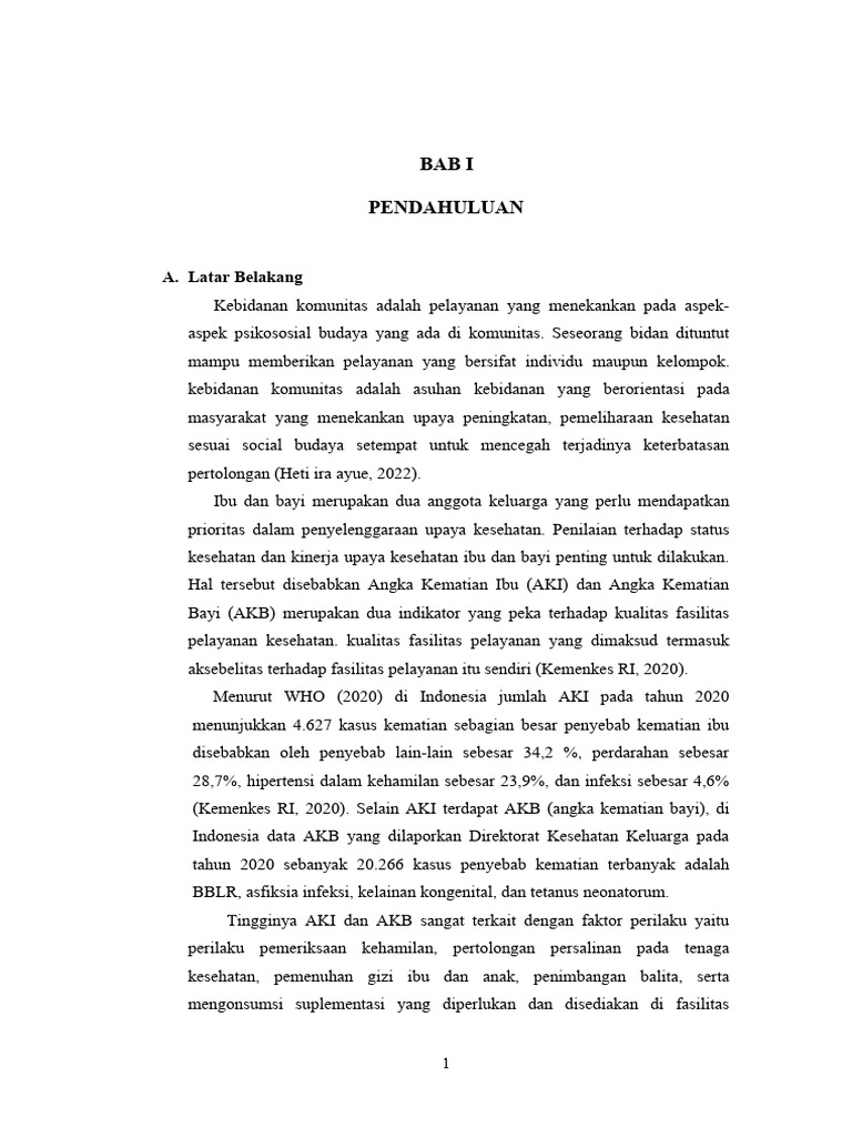 Asuhan Kebidanan di Sungai Punggu Lama | PDF