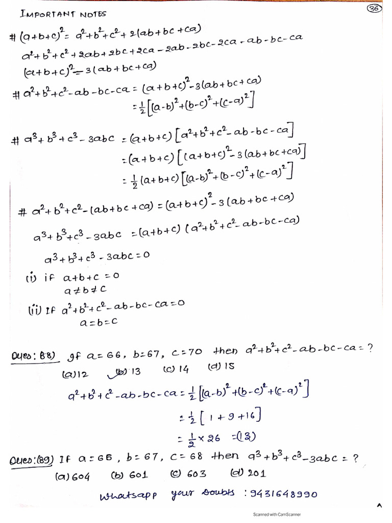 CLASS - 64 (Class Notes Eng Hindi) Simplification | PDF
