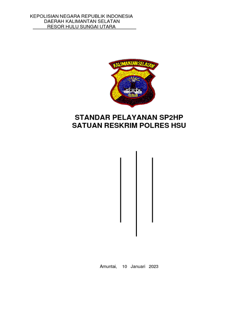 Standar Pelayanan SP2HP Sat Reskrim | PDF