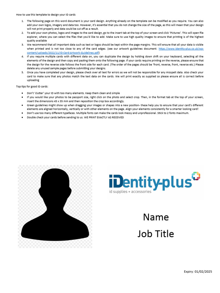ID Card Template Download | PDF | Computing | Software