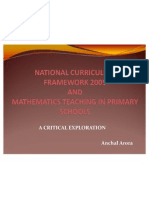 Anchal Arora: National Curriculum Framework 2005 and Mathematics Teaching in Primary Schools