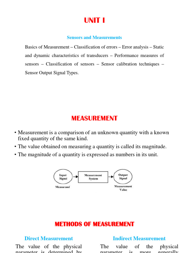 Performance Measures of Sensors | PDF | Sensor | Calibration