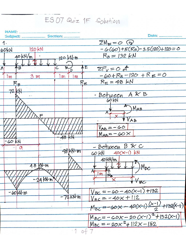 ES 07 Quiz 1F Solution 1 | PDF